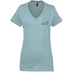Perfect Weight V-Neck Tee - Ladies' - Colors - Embroidered
