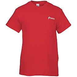 Gildan 5.3 oz. Cotton T-Shirt with Pocket - Men's - Screen