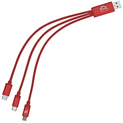 3-in-1 Metallic Charging Cable - 24 hr