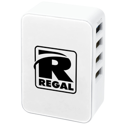 4 Port USB Folding Wall Charger - 24 hr