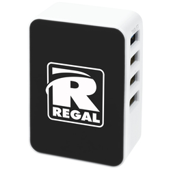 4 Port USB Folding Wall Charger - 24 hr