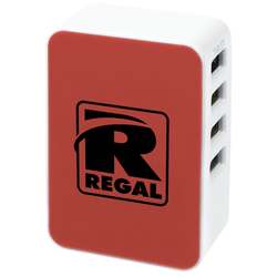 4 Port USB Folding Wall Charger - 24 hr