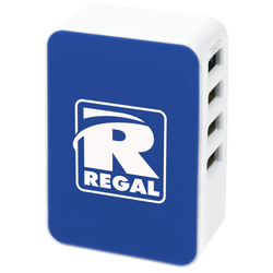 4 Port USB Folding Wall Charger - 24 hr