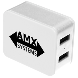 2 Port USB Folding Wall Charger - 24 hr