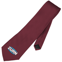 Solid Herringbone Polyester Tie - 24 hr