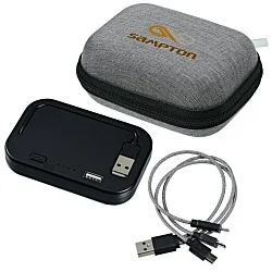 Ridge Line Built-in Cable Power Bank with 3-in-1 Cable