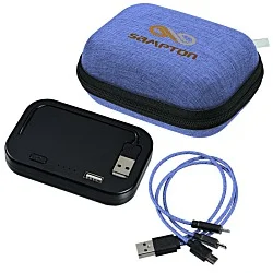 Ridge Line Built-in Cable Power Bank with 3-in-1 Cable