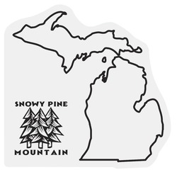 Upper & Lower Michigan Sticker