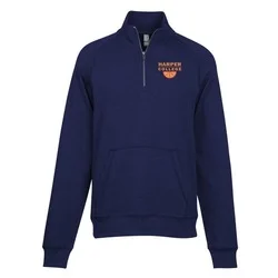 Light Weight 1/4-Zip Heathered Fleece Pullover - Men's
