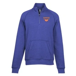 Light Weight 1/4-Zip Heathered Fleece Pullover - Men's