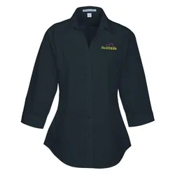 Carefree 3/4 Sleeve Poplin Shirt - Ladies'