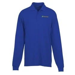 Easy Care Wrinkle Resist LS Cotton Pique Polo - Men's