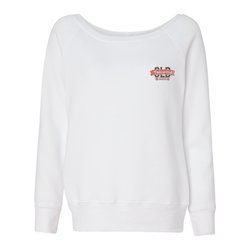 Bella+Canvas Fleece Wide Neck Sweatshirt - Ladies' - Tri-Blend - Embroidered