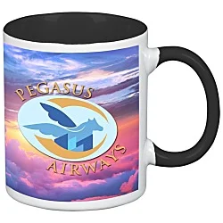 Color Handle Ceramic Mug - 11 oz. - Full Color