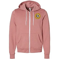 Bella+Canvas 7 oz. Full-Zip Hooded Sweatshirt - Embroidered