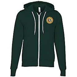 Bella+Canvas 7 oz. Full-Zip Hooded Sweatshirt - Embroidered