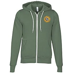 Bella+Canvas 7 oz. Full-Zip Hooded Sweatshirt - Embroidered
