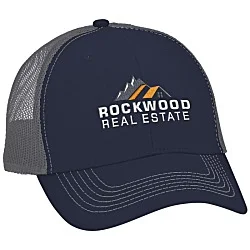Colorblocked Twill Meshback Cap