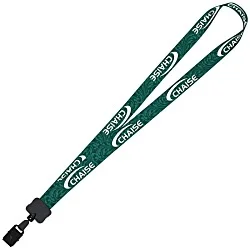 Dye-Sub Lanyard - 3/4" - 32" - Large Metal Bulldog Clip - Damask