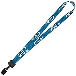 Dye-Sub Lanyard - 3/4" - 32" - Large Metal Bulldog Clip - Damask