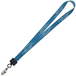 Dye-Sub Lanyard - 3/4" - 32" - Snap with Metal Bulldog Clip - Damask