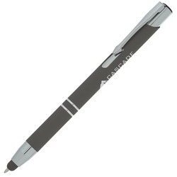 Venetian Soft Touch Stylus Metal Pen - Laser