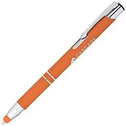 Venetian Soft Touch Stylus Metal Pen - Laser