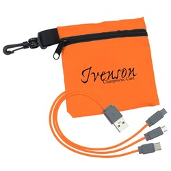 Ripstop Pouch with 3-in-1 Charging Cable