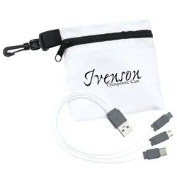 Ripstop Pouch with 3-in-1 Charging Cable