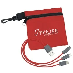 Ripstop Pouch with 3-in-1 Charging Cable