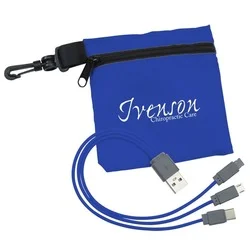 Ripstop Pouch with 3-in-1 Charging Cable