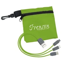 Ripstop Pouch with 3-in-1 Charging Cable