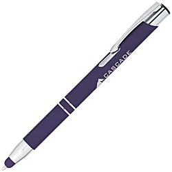 Venetian Soft Touch Stylus Metal Pen - Laser - 24 hr