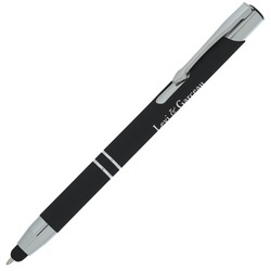 Venetian Soft Touch Stylus Metal Pen - Laser - 24 hr