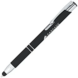 Venetian Soft Touch Stylus Metal Pen - Laser - 24 hr