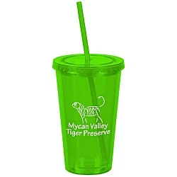 Customized Acrylic Tumbler with Straw - 16 oz.