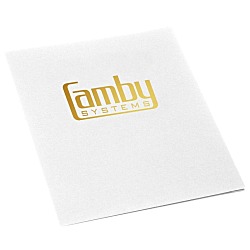 Linen Paper Two-Pocket Presentation Folder