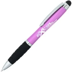 Sanibel Light-Up Logo Stylus Twist Pen - 24 hr