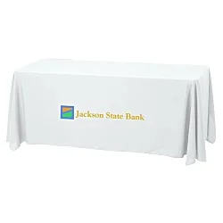 Serged Open-Back Stain Resistant Table Throw - 6' - 24 hr