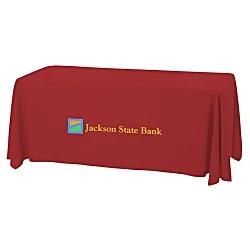 Serged Open-Back Stain Resistant Table Throw - 6' - 24 hr