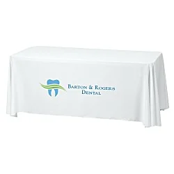 Serged Closed-Back Stain Resistant Table Throw - 6' - 24 hr