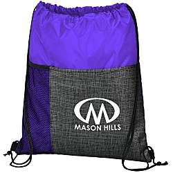 Etched Pocket Drawstring Sportpack - 24 hr