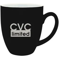Duo-Tone Bistro Ceramic Mug - 16 oz. - Deep Etch