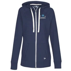 New Era Sueded Cotton Full-Zip Hoodie - Ladies' - Embroidered