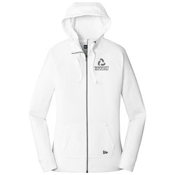 New Era Sueded Cotton Full-Zip Hoodie - Ladies' - Screen