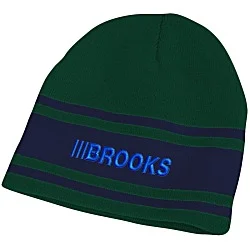 Fine Knit Three Stripe Beanie - 24 hr