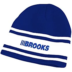 Fine Knit Three Stripe Beanie - 24 hr