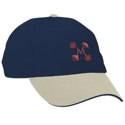 Brushed Cotton Twill Sandwich Cap - Two Tone - 24 hr