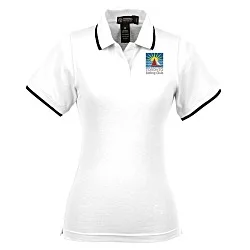 Tipped Combed Cotton Pique Polo - Ladies' - 24 hr