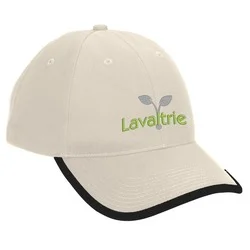 Brushed Cotton Twill Cap with Peak Trim - 24 hr